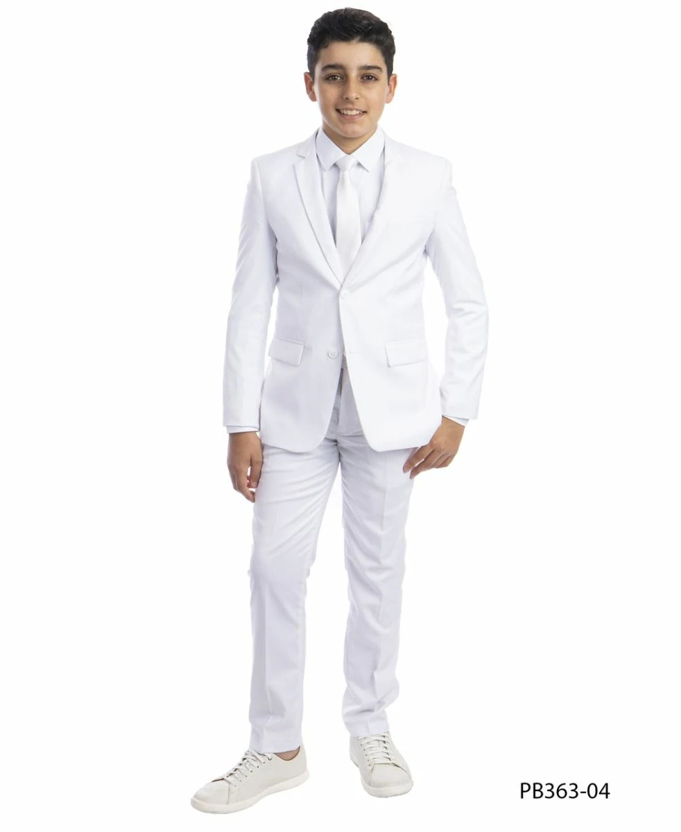 Perry Ellis Boy's 5 Piece Suit With Shirt & Tie - U Shaped Vest 7 Perry Ellis Boy's 5 Piece Suit With Shirt & Tie - U Shaped Vest - Image 5
