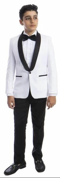 Perry Ellis Boy's 5 Piece Suit With Shirt & Tie - Black U Cut Vest 7 Perry Ellis Boy's 5 Piece Suit With Shirt & Tie - Black U Cut Vest - Image 5