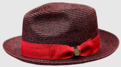 Bruno Capelo Men's Fedora Style Straw Hat - Tone On Tone