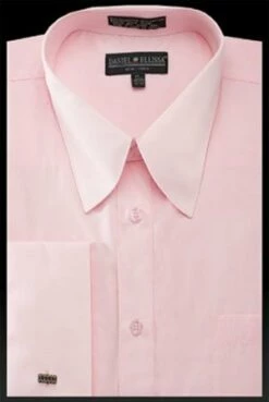 Daniel Ellissa Men's French Cuff Dress Shirt - Pat Riley Collar -Empire Shop pink