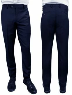 Statement Men's Modern Fit Pants - Flat Front Slacks 17 Statement Men's Modern Fit Pants - Flat Front Slacks -Empire Shop pl 100 navy