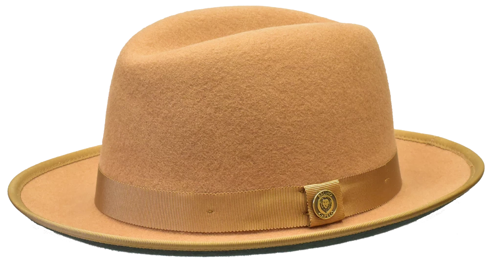 Bruno Capelo Men's Fedora Style Wool Hat - Red Bottom Hats 3 Bruno Capelo Men's Fedora Style Wool Hat - Red Bottom Hats