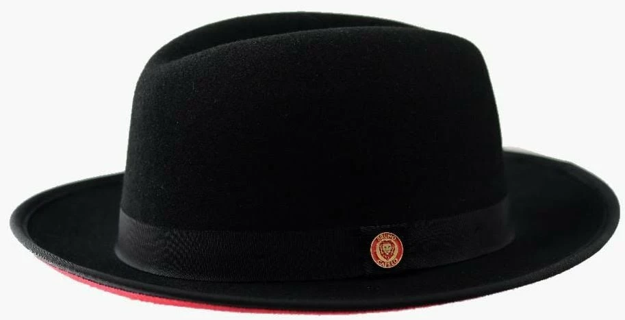 Bruno Capelo Men's Fedora Style Wool Hat - Red Bottom Hats 4 Bruno Capelo Men's Fedora Style Wool Hat - Red Bottom Hats - Image 2