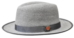Bruno Capelo Men's Fedora Style Wool Hat - Red Bottom Hats 13 Bruno Capelo Men's Fedora Style Wool Hat - Red Bottom Hats -Empire Shop princeton heather grey