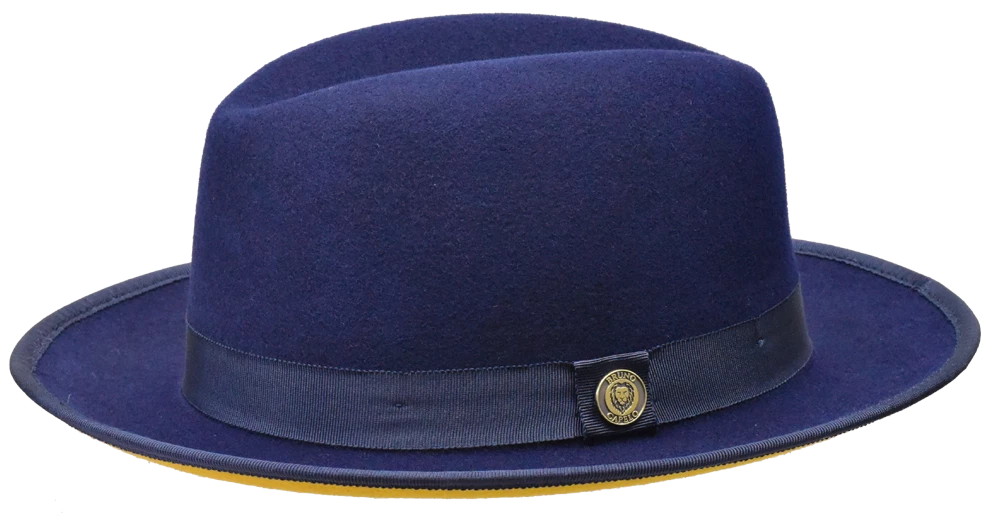 Bruno Capelo Men's Fedora Style Wool Hat - Red Bottom Hats 8 Bruno Capelo Men's Fedora Style Wool Hat - Red Bottom Hats - Image 6