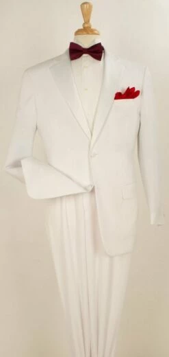 Royal Diamond Men's 2pc Wool Feel Tuxedo - Pleated Pants -Empire Shop pt6 1