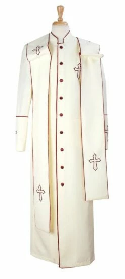 Tony Blake Men's Church Robe - Multiple Colors Available 29 Tony Blake Men's Church Robe - Multiple Colors Available -Empire Shop r 3s offwhite burgundy 1