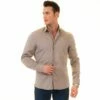 Gravity By Statement Men's Long Sleeve 100% Cotton Shirt - Unique Styles -Empire Shop r1 1