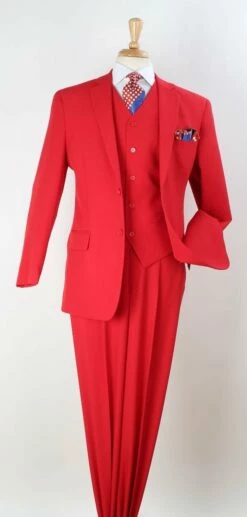 Royal Diamond Men's 3pc Discount Fashion Suit - Sleek Business -Empire Shop red 4 6