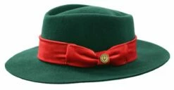 Bruno Capelo Men's Australian Wool Fedora Hat - Wide Brim -Empire Shop ricardogreenred