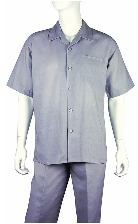 Rizzo Men's 2 Piece Linen And Cotton Walking Suit - Solid Color 4 Rizzo Men's 2 Piece Linen And Cotton Walking Suit - Solid Color - Image 2