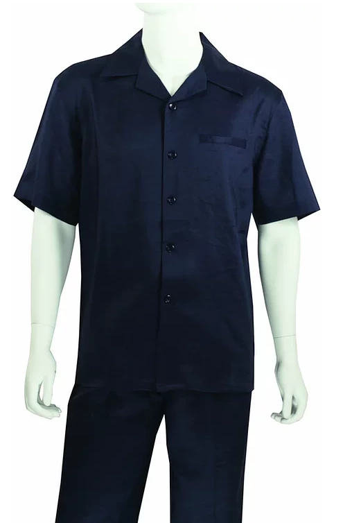 Rizzo Men's 2 Piece Linen And Cotton Walking Suit - Solid Color 8 Rizzo Men's 2 Piece Linen And Cotton Walking Suit - Solid Color - Image 6