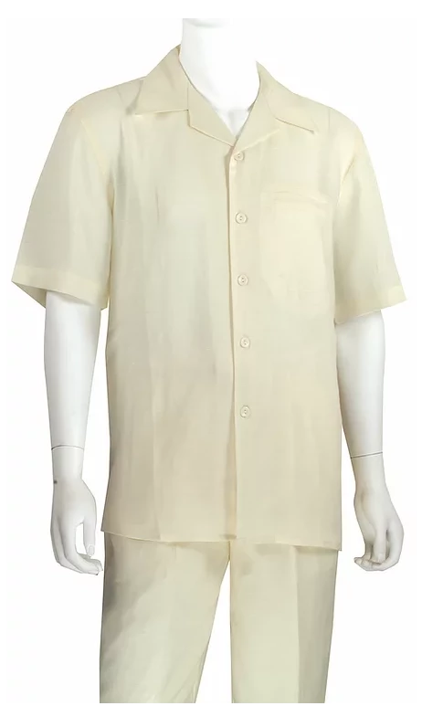 Rizzo Men's 2 Piece Linen And Cotton Walking Suit - Solid Color 11 Rizzo Men's 2 Piece Linen And Cotton Walking Suit - Solid Color - Image 9