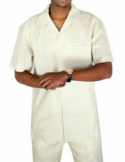 Rizzo Men's 2 Piece Linen And Cotton Walking Suit - Solid Color 21 Rizzo Men's 2 Piece Linen And Cotton Walking Suit - Solid Color -Empire Shop rmso1 natural 1 6