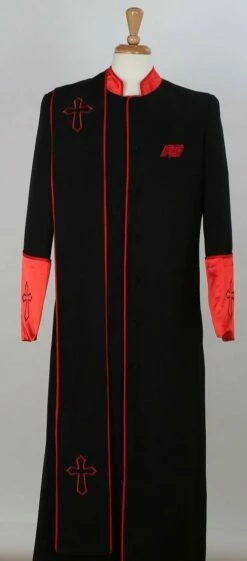 Tony Blake Men's Church Robe With Stole - Pastor Church Robe 16 Tony Blake Men's Church Robe With Stole - Pastor Church Robe -Empire Shop robe2 black red