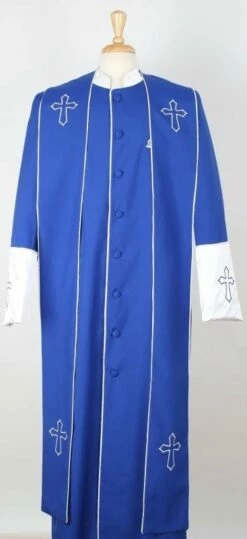 Tony Blake Men's Church Robe With Stole - Pastor Church Robe 18 Tony Blake Men's Church Robe With Stole - Pastor Church Robe -Empire Shop robe2 blue white