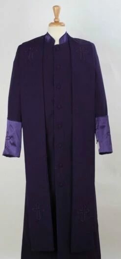 Tony Blake Men's Church Robe With Stole - Pastor Church Robe 20 Tony Blake Men's Church Robe With Stole - Pastor Church Robe -Empire Shop robe2 purple