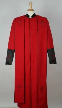 Tony Blake Men's Church Robe With Stole - Pastor Church Robe 22 Tony Blake Men's Church Robe With Stole - Pastor Church Robe -Empire Shop robe2 red black 8
