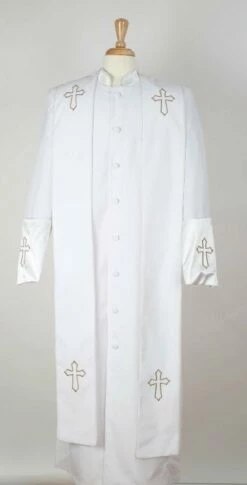 Tony Blake Men's Church Robe With Stole - Pastor Church Robe 24 Tony Blake Men's Church Robe With Stole - Pastor Church Robe -Empire Shop robe2 white gold