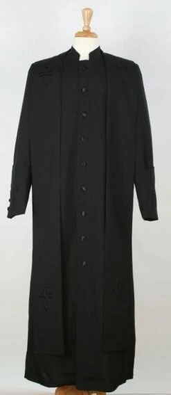 Tony Blake Men's Outlet Church Robe - Multiple Colors Available 17 Tony Blake Men's Outlet Church Robe - Multiple Colors Available -Empire Shop robe3 black 2 3 2 1 1