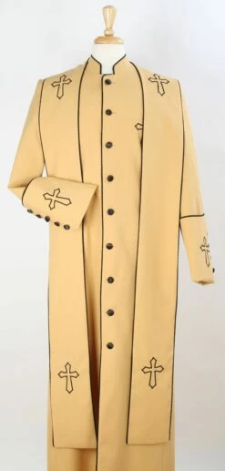 Tony Blake Men's Church Robe - Multiple Colors Available 25 Tony Blake Men's Church Robe - Multiple Colors Available -Empire Shop robe3 gold black 7