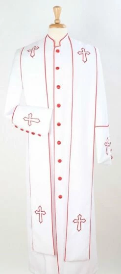 Tony Blake Men's Church Robe - Multiple Colors Available 20 Tony Blake Men's Church Robe - Multiple Colors Available -Empire Shop robe3 white red