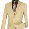 SMB Couture Men's 2 Piece Executive Suit - Solid Colors -Empire Shop s 2pp beige 3 1 1 1