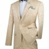Vinci Men's 2 Piece Slim Fit Suit - Stylish Accented Patterns -Empire Shop s2f 1 beige