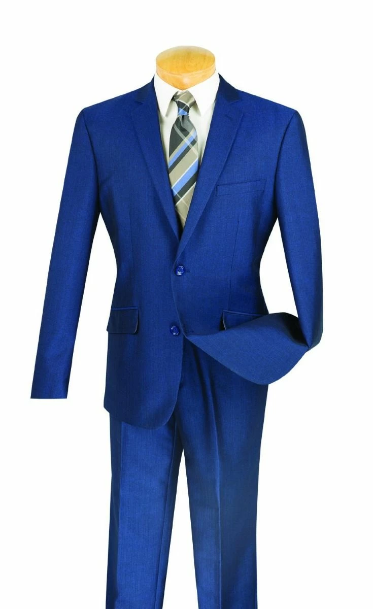 Vinci Men's 2 Piece Slim Fit Suit - Textured Weave 5 Vinci Men's 2 Piece Slim Fit Suit - Textured Weave - Image 3