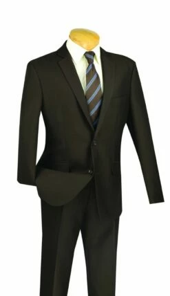Vinci Men's 2 Piece Slim Fit Suit - Textured Weave