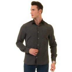 Gravity By Statement Men's Long Sleeve 100% Cotton Shirt - Varying Patterns 12 Gravity By Statement Men's Long Sleeve 100% Cotton Shirt - Varying Patterns -Empire Shop s5 2