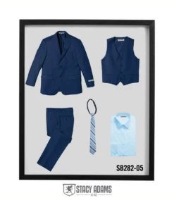 Stacy Adams Boy's 5 Piece Suit In Solid Colors - Varied Ties 19 Stacy Adams Boy's 5 Piece Suit In Solid Colors - Varied Ties -Empire Shop sb282 05 16136