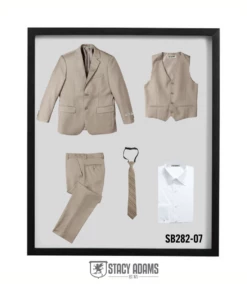 Stacy Adams Boy's 5 Piece Suit In Solid Colors - Varied Ties 21 Stacy Adams Boy's 5 Piece Suit In Solid Colors - Varied Ties -Empire Shop sb282 07 52394