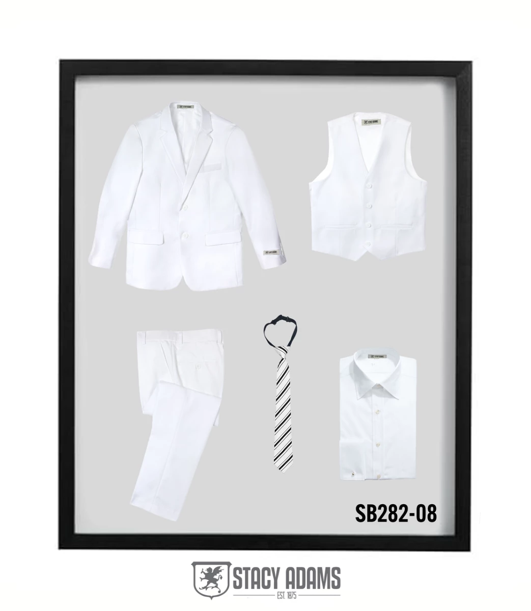 Stacy Adams Boy's 5 Piece Suit In Solid Colors - Varied Ties 9 Stacy Adams Boy's 5 Piece Suit In Solid Colors - Varied Ties - Image 7