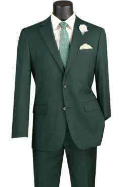 Vinci Men's 2 Button Slim Fit Suits - Simply Stylish -Empire Shop sc900 12 hunter green