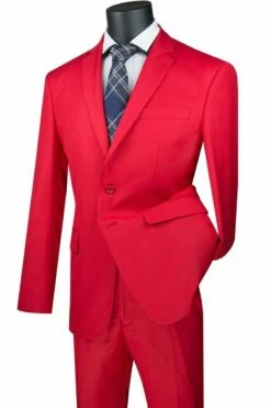 Vinci Men's 2 Button Slim Fit Suits - Simply Stylish -Empire Shop sc900 12 red