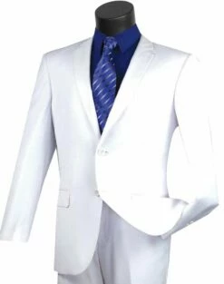Vinci Men's 2 Button Slim Fit Suits - Simply Stylish -Empire Shop sc900 12 white 2