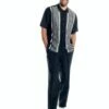 Silversilk Men's 2 Piece Short Sleeve Walking Suit - Mini Circles