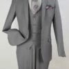 Royal Diamond Men's 3 Piece Slim Fit Fashion Suit - Low Cut Vest -Empire Shop sl260