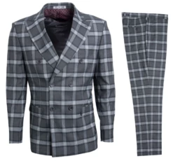 Stacy Adams Men's 3 Piece Executive Slim Suit - Vibrant Plaid