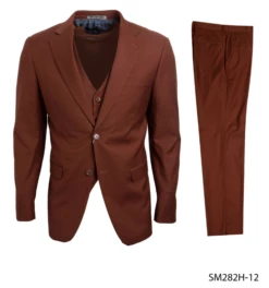 Stacy Adams Men's 3 Piece Executive Suit - Notch Lapel 17 Stacy Adams Men's 3 Piece Executive Suit - Notch Lapel -Empire Shop sm282h 12