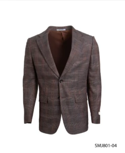 Stacy Adams Men's Hybrid Fit Sport Coat - Glen Plaid -Empire Shop smj801h orange