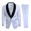 Stacy Adams Men's 3 Piece Tuxedo - Flat Front Pants -Empire Shop smt282h 04 white 1