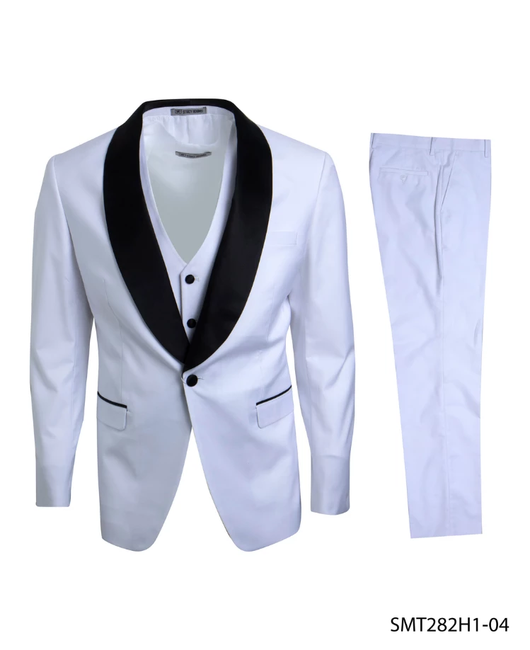 Stacy Adams Men's 3 Piece Tuxedo - Flat Front Pants 3 Stacy Adams Men's 3 Piece Tuxedo - Flat Front Pants