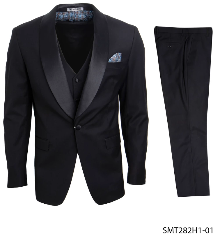 Stacy Adams Men's 3 Piece Tuxedo - Shawl Lapel 7 Stacy Adams Men's 3 Piece Tuxedo - Shawl Lapel - Image 5