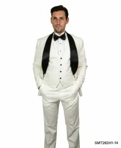 Stacy Adams Men's 3 Piece Tuxedo - Shawl Lapel 15 Stacy Adams Men's 3 Piece Tuxedo - Shawl Lapel -Empire Shop smt282h1 14 ivory2 25