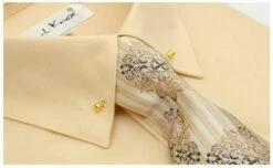 Karl Knox Men's French Cuff Shirt Set - Sharp Collar Bar -Empire Shop sx4437 inset