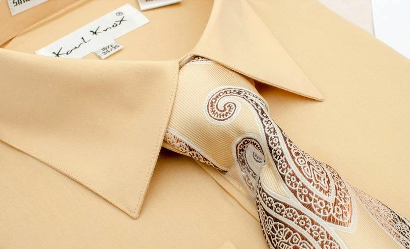 Karl Knox Men's French Cuff Shirt Set - Gradient Jacquard 10 Karl Knox Men's French Cuff Shirt Set - Gradient Jacquard - Image 8