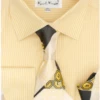 Karl Knox Men's French Cuff Shirt Set - Triple Pattern Checker 1 Karl Knox Men's French Cuff Shirt Set - Triple Pattern Checker -Empire Shop sx4454gold