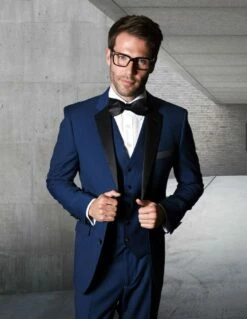 Statement Men's 3 Piece Tuxedo - Stylish Vest -Empire Shop t2000pv sapphire